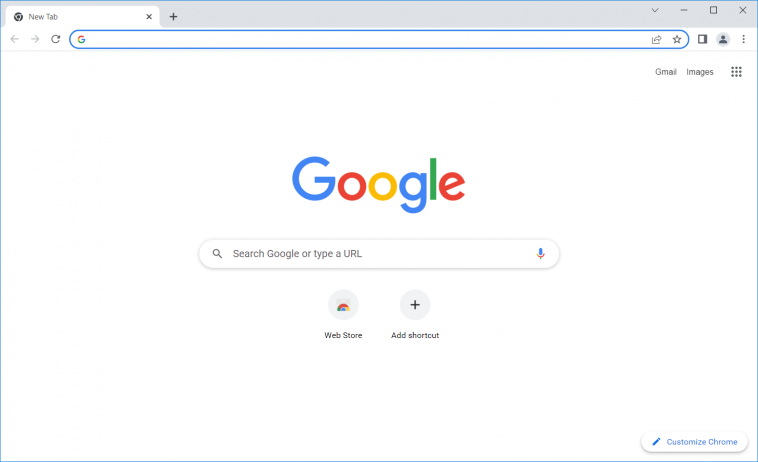 Google Chrome Start Window